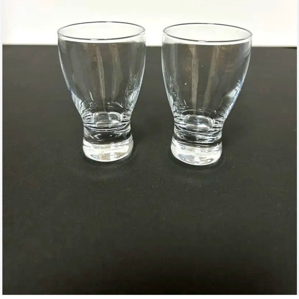 Clear Glass Japanese Sake Glasses - Set of 2